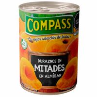 Duraznos en Mitades COMPASS en Almíbar Lata 820g