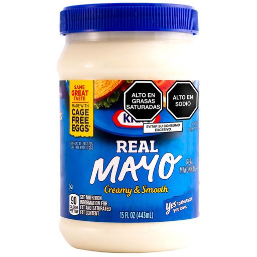 Mayonesa KRAFT Light libre de grasa Frasco 443Ml