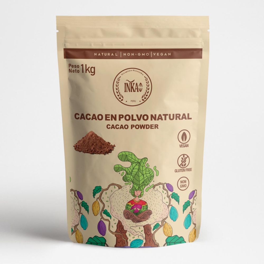 Cacao en Polvo Inkao Natural x 1kg plazaVea Supermercado
