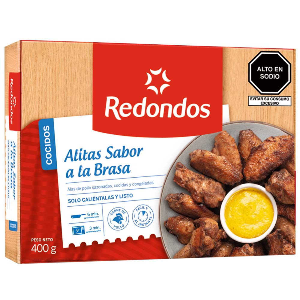 Alitas sabor a la Brasa REDONDOS Caja 400g