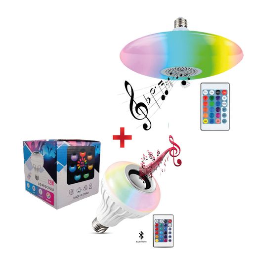 Foco Bombilla LED RGB con Parlante Bluetooth Foco Musical Inteligente Luz  Blanca + Multicolor - Promart