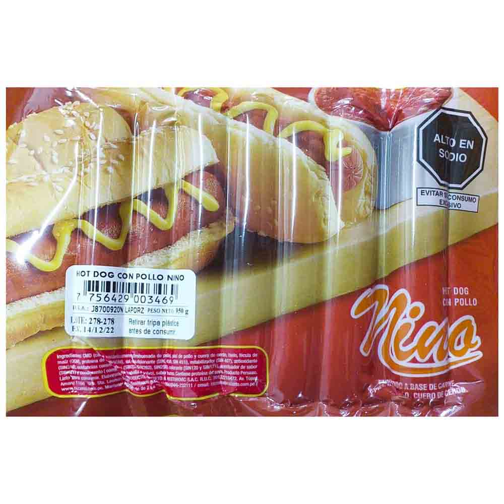 Hot Dog con Pollo RAZZETO NINO Paquete 900g