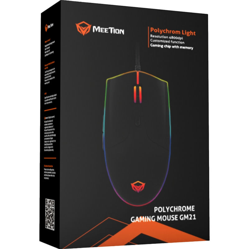 Mouse Gamer 6D Profesional Programable LED RGB Meetion MT-GM21