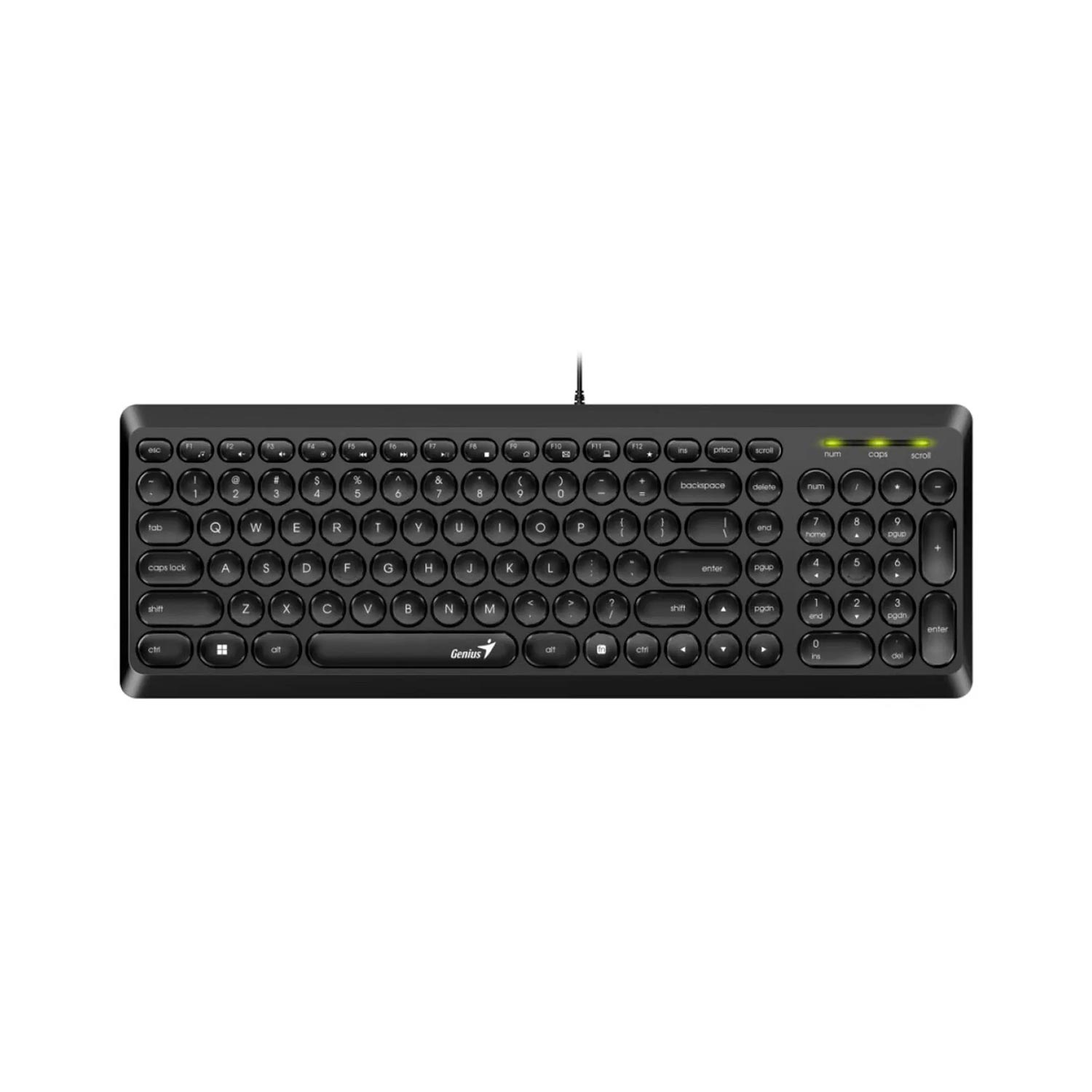 Teclado Genius Slimstar Q200 Usb Multimedia Black