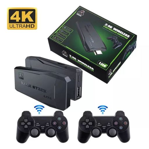 Consola Retro Game Stick X2 Plus 4K HD PS1 PSP SN64 30000 Juegos con Mandos  Recargables Nuevo I Oechsle - Oechsle