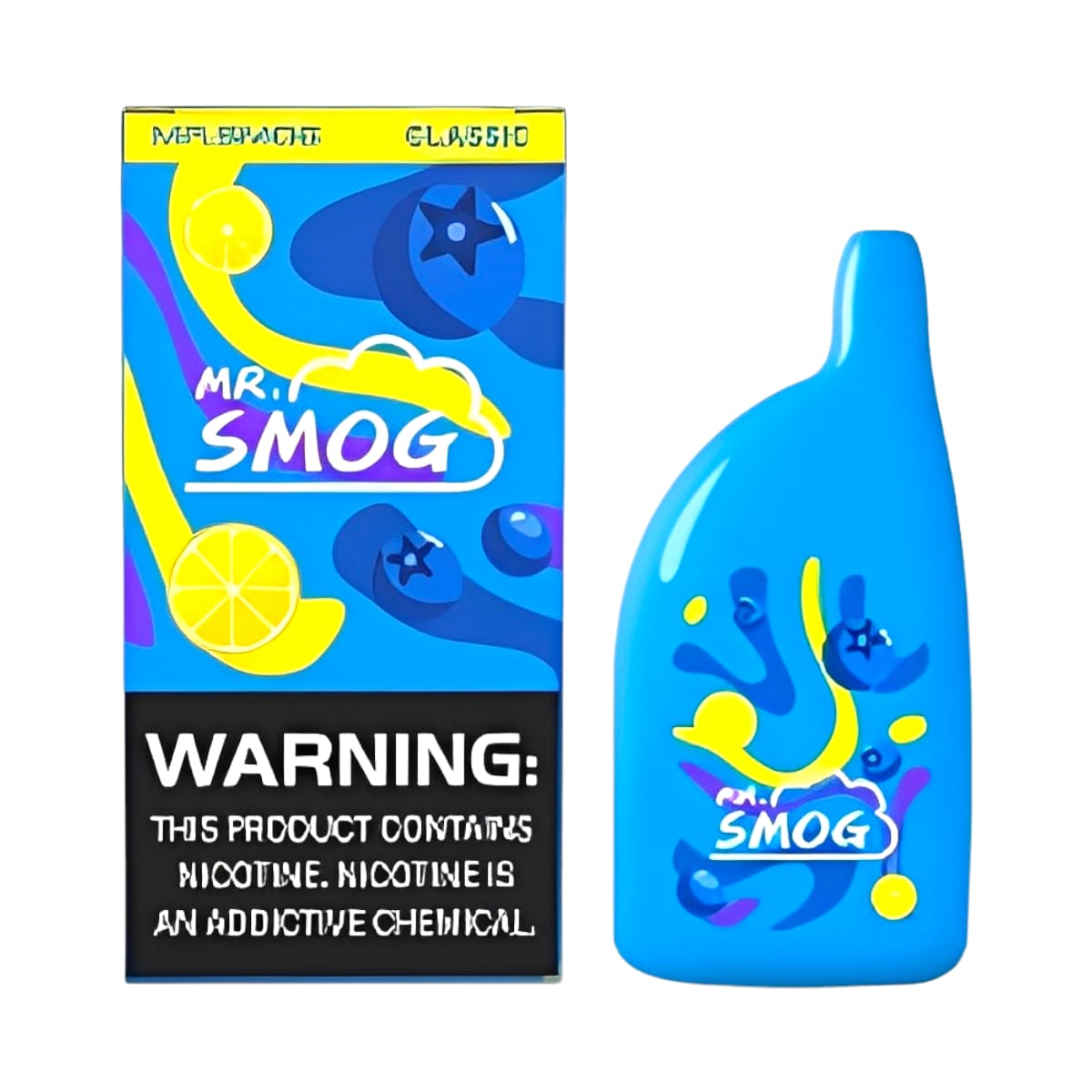 Vape Electrónico Classic 3000 Puffs Sabor a Arándano y Limón Descartable