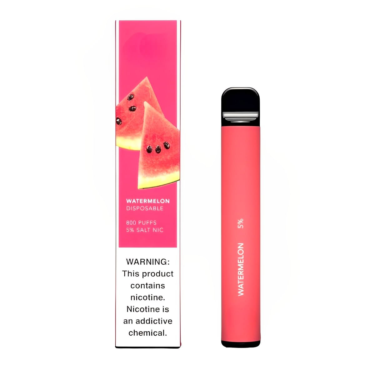 Vape Electrónico Plus 800 Puffs Sabor Fresa Sandia Descartable