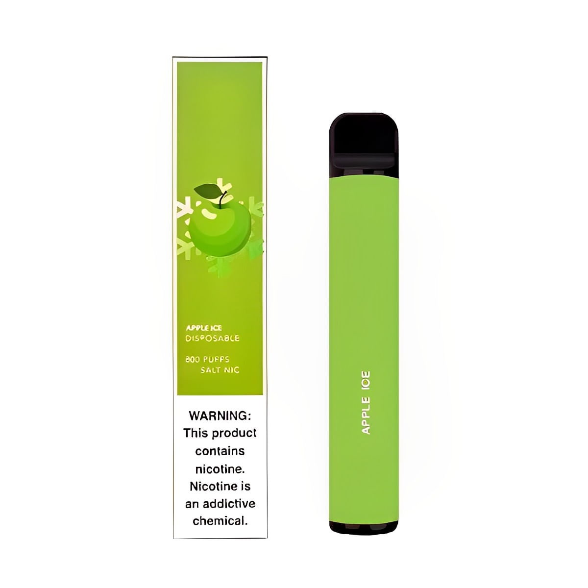 Vape Electrónico Plus 800 Puffs Sabor Manzana Fresca Descartable