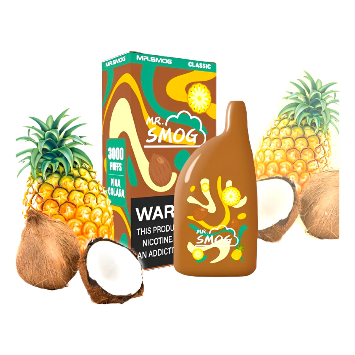 Vape Electrónico Classic 3000 Puffs Sabor a Piña Colada Descartable