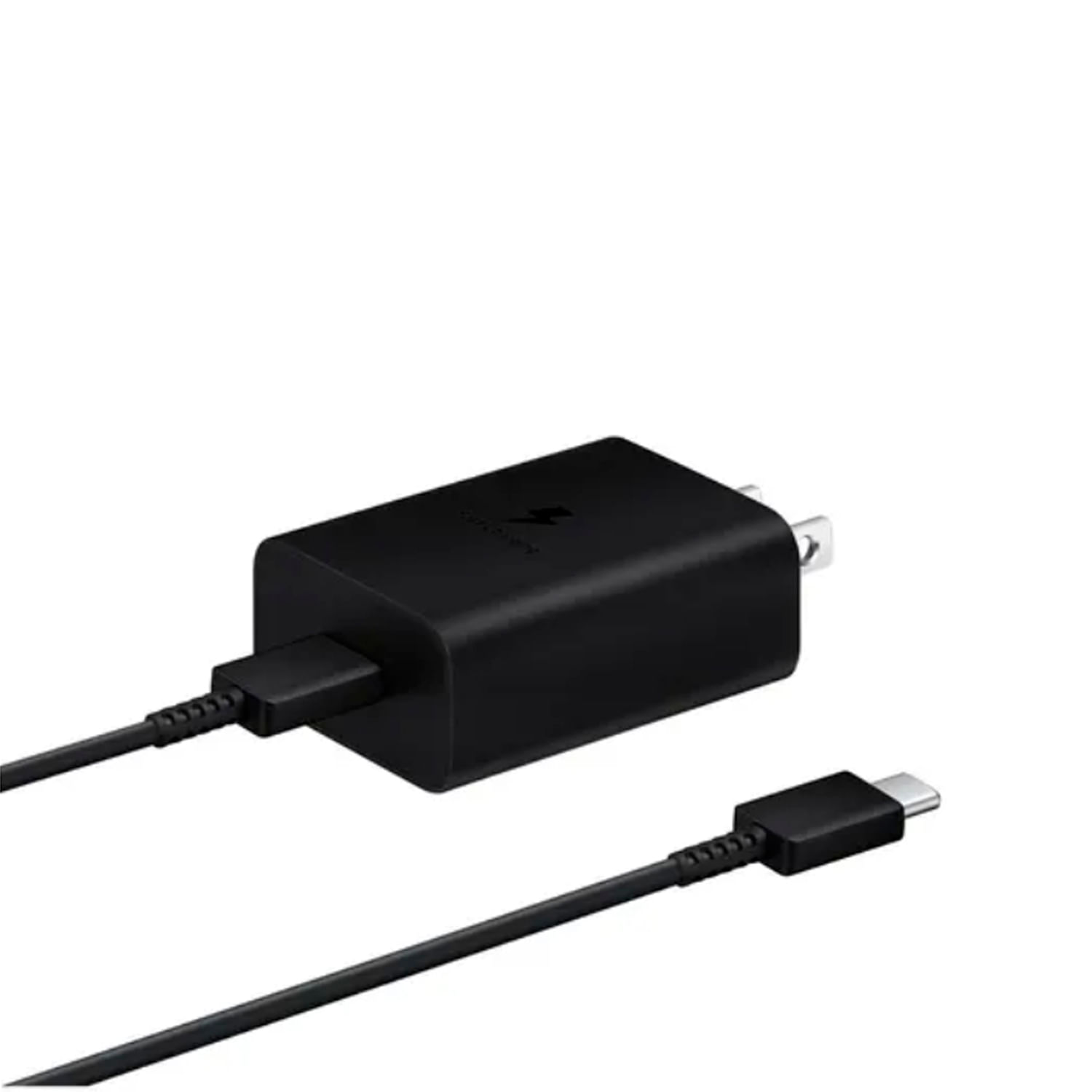 Cargador de pared Samsung c/cable Carga Rápida (15w) 2amps Usb-C a Usb-C Negro