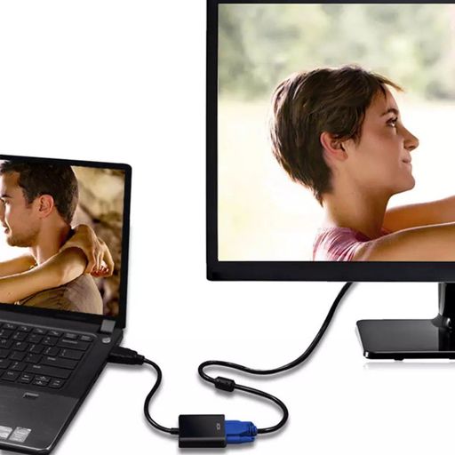 Adaptador HDMI a VGA 1080p Imagen Monitor Pantalla plazaVea