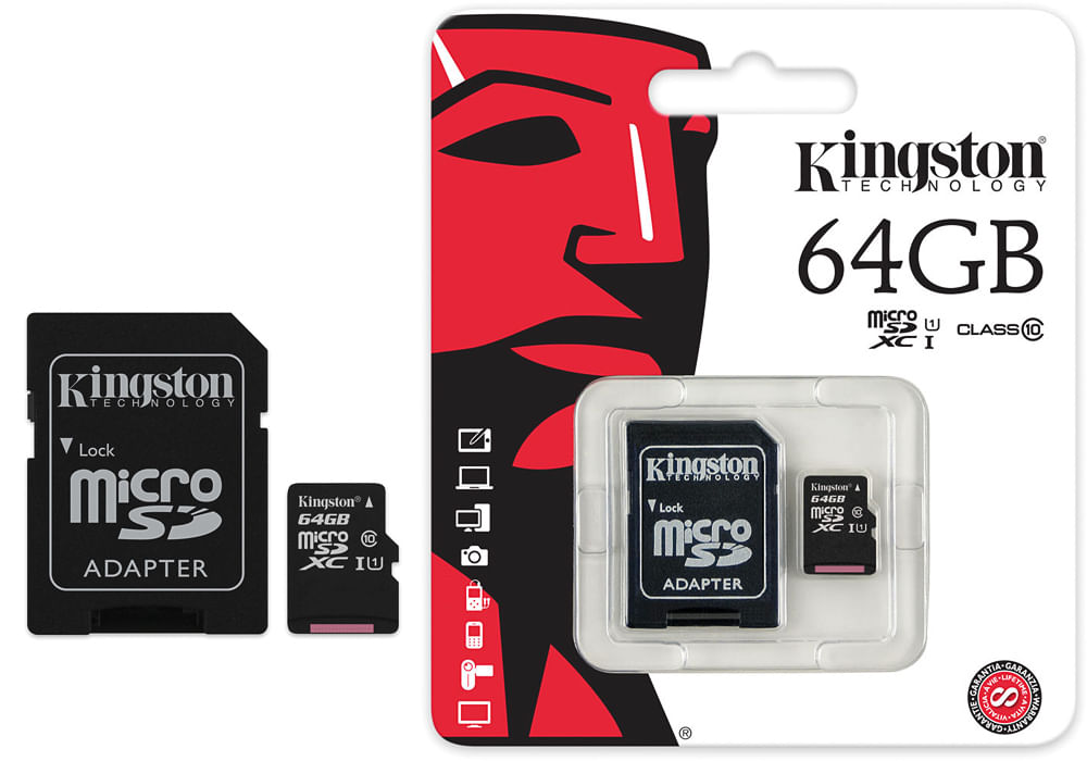Memoria Micro Sd 64 Gb Kingston Class 10 Original