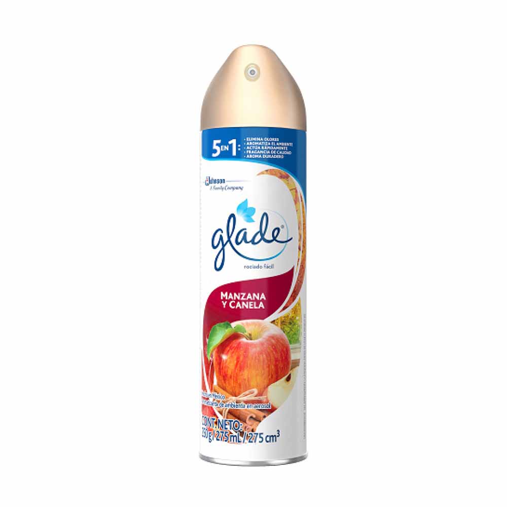 Ambientador en Aerosol GLADE Manzana y Canela Frasco 275ml plazaVea