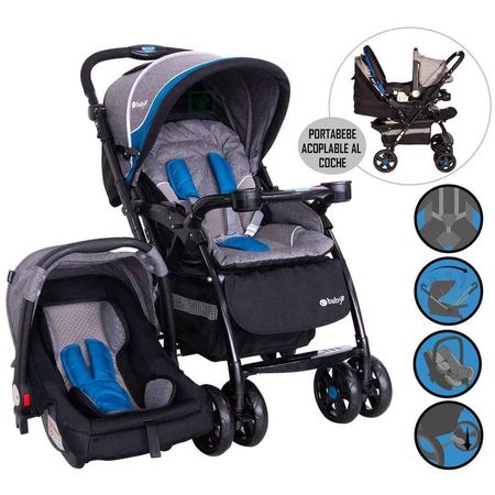 Coche Con Porta Bebe Ebaby BRAVIAR 1092 Blue