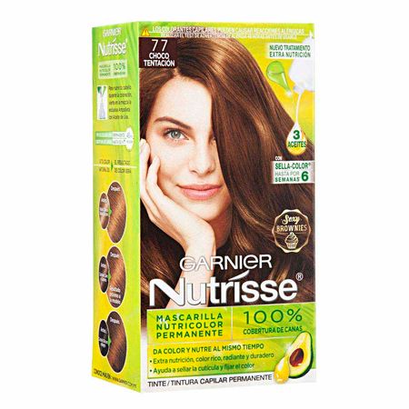 Tinte Para Cabello Garnier Nutrisse 77 Choco Tentación Caja