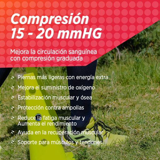 MEDIAS DE COMPRESIÓN HOMBRE 3/4 MICROFIBRA (15/20 mm Hg)