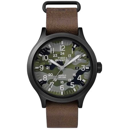 Relojes De Cuero Timex Autorización - Expedition 39mm Fabric Hombre Marrom  Negros
