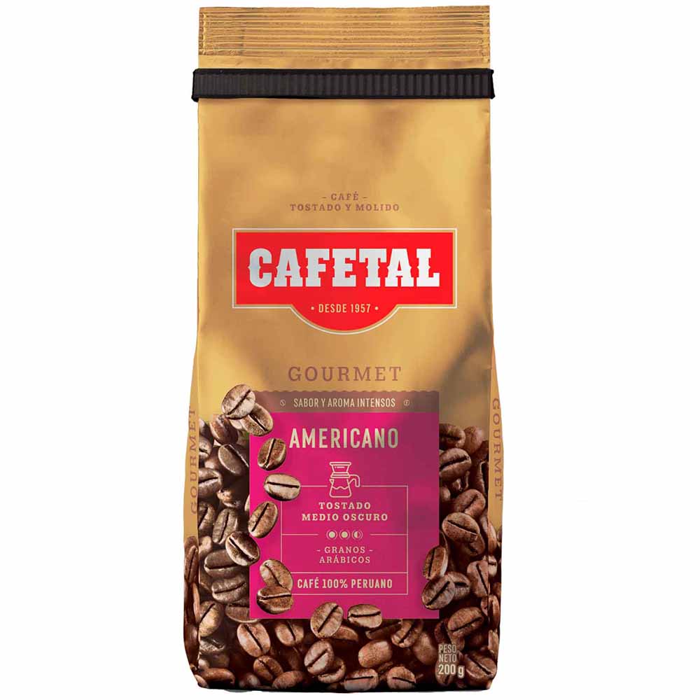 Café Gourmet Americano CAFETAL Bolsa 200g