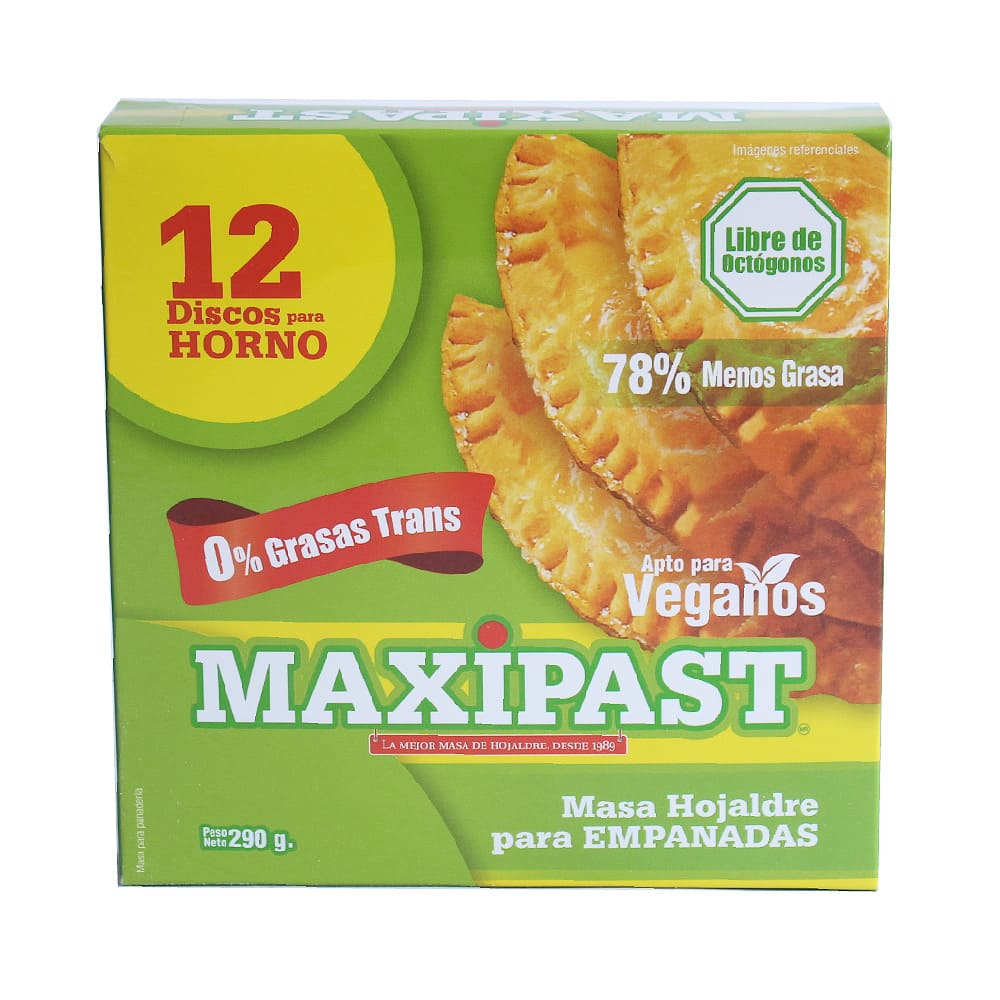 Masa Hojaldre para Hornear MAXIPAST Caja 12un