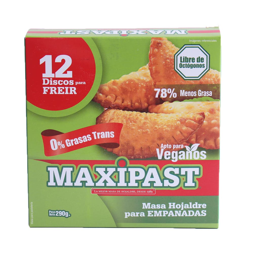 Masa Hojaldre para Freír MAXIPAST Caja 12un