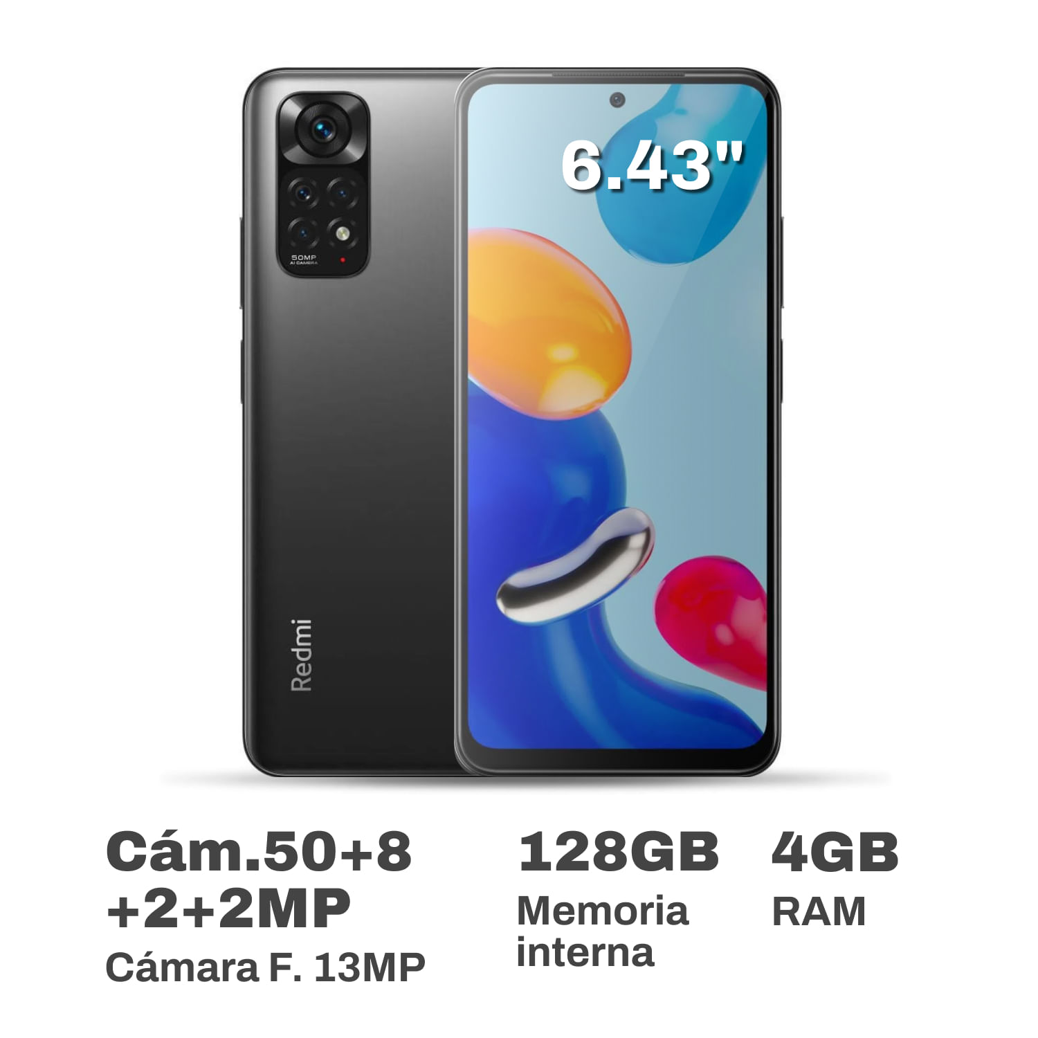 Redmi Note 11 6.43" 4GB RAM 128GB Graphite Gray