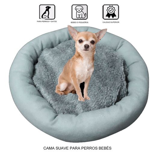 Cama Suave Confortable para Perro Gato Beb Gris plazaVea