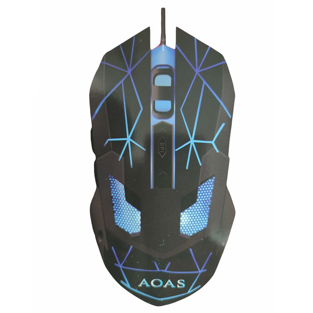 Mouse Gamer Aoas K20 Rgb Iluminación Led 3200 Dpi Cable 1.8