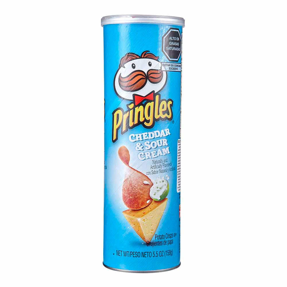 Papas PRINGLES Cheddar & Sour Cream Lata 158g - Supermercado