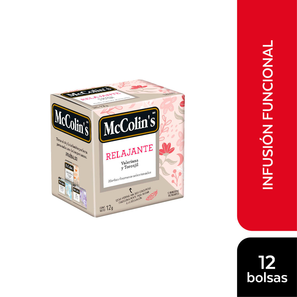 Té con Valeriana y Toronjil MC COLIN'S Relajante Caja 12un