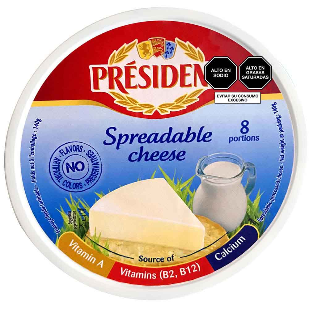 Queso Fundido Triángulo PRÉSIDENT Paquete 140g