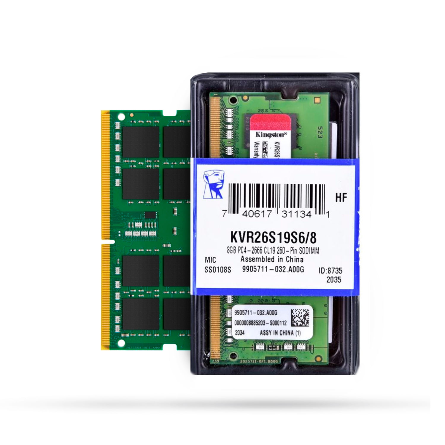 Memoria RAM Kingston KVR26S19S6 8GB DDR4 2666 Mhz CL19 SODIMM