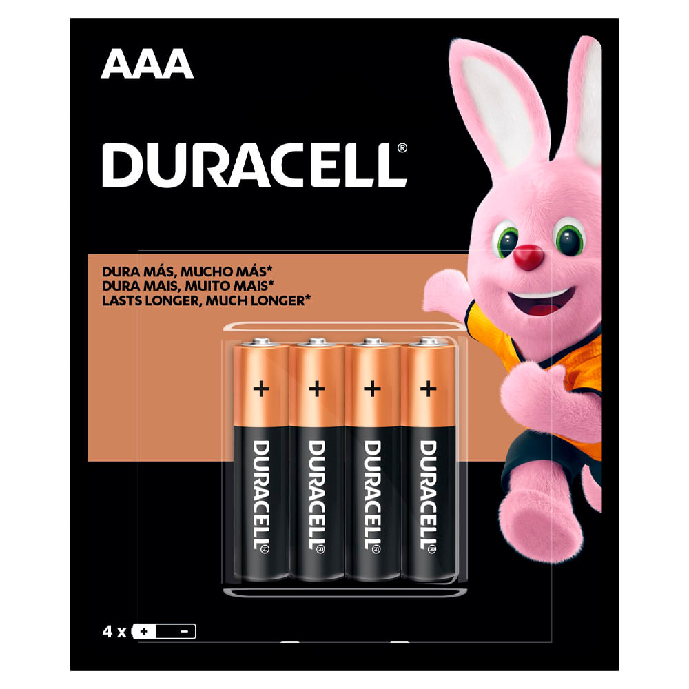 Pilas DURACELL AAA Blister 4un
