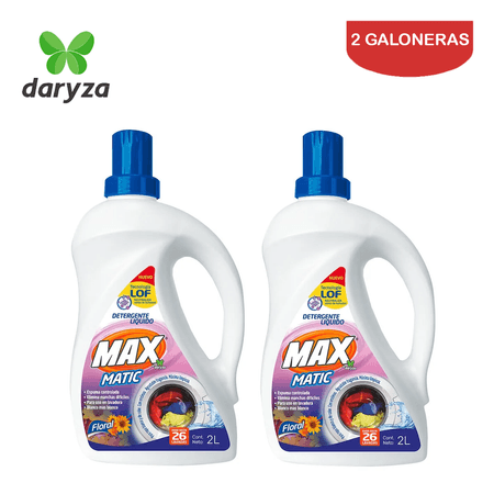 Pack x3 Detergente Líquido Matic 2lts + 1 Lejía 4lts Max GRATIS - DARYZA