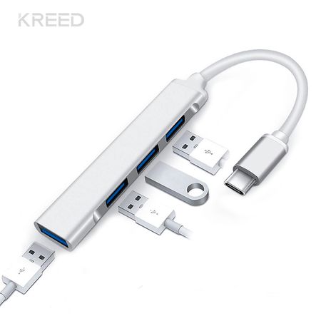 Adaptador Hub Tipo C a 4 puertos USB