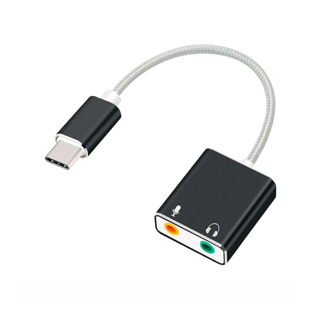 Adaptador Tipo C a Audio 3.5mm Micrófono y Audifono