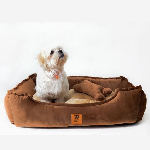 Cama para Mascota Pretty Pet Marron con BeigeTalla 4 plazaVea