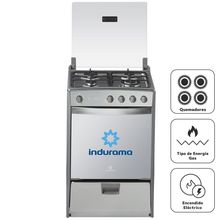 Cocina a Gas INDURAMA Parma 6 Quemadores Cromo | plazaVea - Supermercado