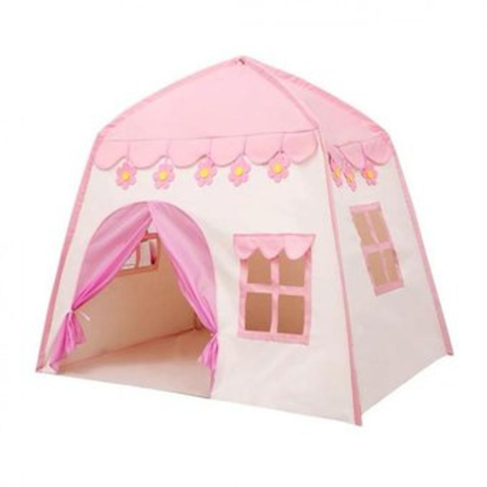 Casa De Campaña Con Luces LED Para Niñas Castillo Princesas Casita Juego Rosa US