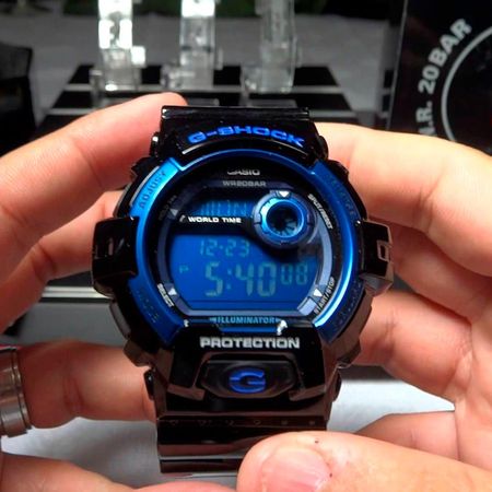 Reloj Casio G-Shock G8900A-1 Para Hombre Digital Acuático Luz Automática Negro  Azul | plazaVea - Supermercado