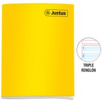 Cuaderno JUSTUS Deluxe Triple Renglón 80 Hojas (Modelos Aleatorios)