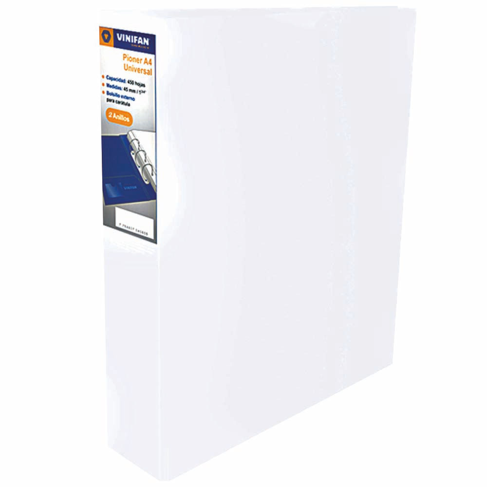 Pioner VINIFAN Universal A4 2 Anillos 45mm Color Blanco