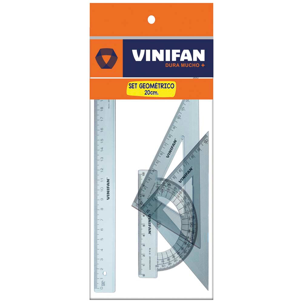 Set Geométrico VINIFAN Cristal 20cm Bolsa 4un