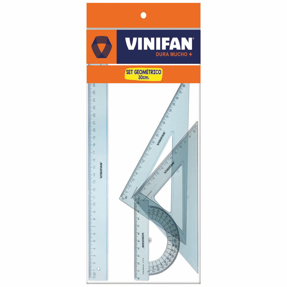 Set Geométrico VINIFAN Cristal 30cm Bolsa 4un