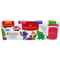 Plastilina Neón FABER CASTELL 140g 4un