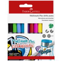 Marcadores FABER CASTELL Multimark Plus Doble Punta 6un