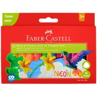 Plastilina Jumbo FABER CASTELL Triangular Neón Paquete 12un