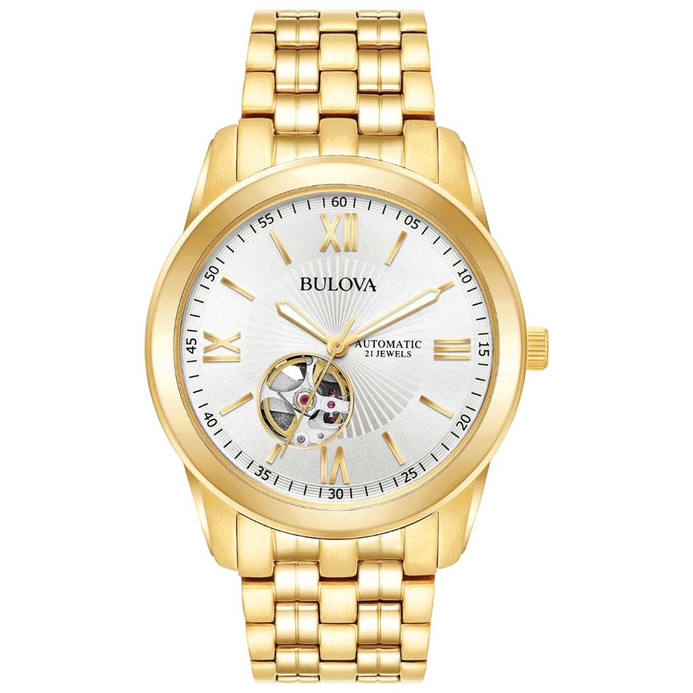 Reloj Bulova Open Heart 97A130 Automático Para Hombre Acero Inoxidable  Dorado Blanco | plazaVea - Supermercado