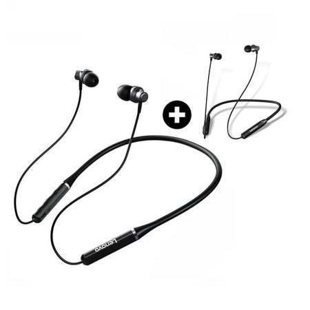 Audifonos Bluetooth Lenovo HE05 Deportivos 2 unid Negro