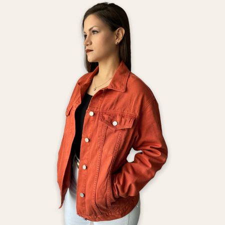 Casaca para Mujer Oversize Color Ladrillo Talla S