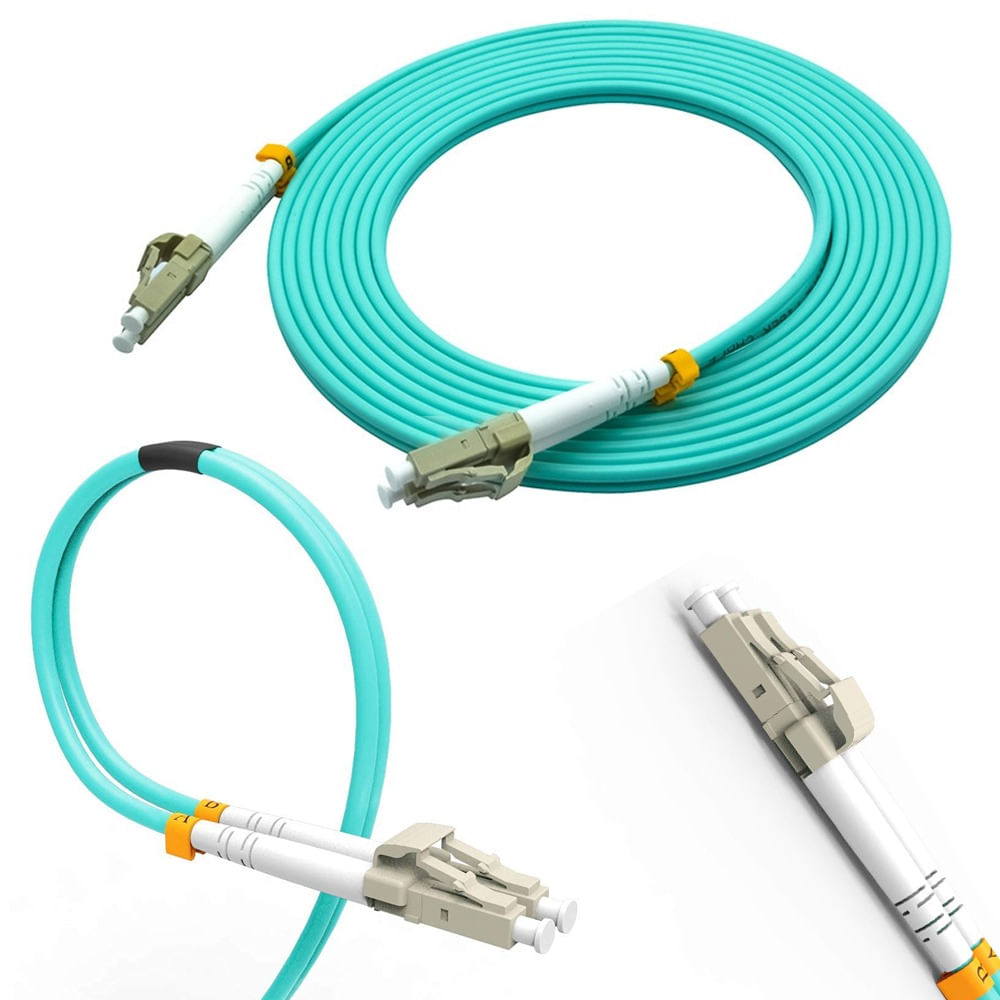Cable Patch Cord de Fibra Optica OM3 3.0mm LC-LC 50dB 50/25 10 Metros